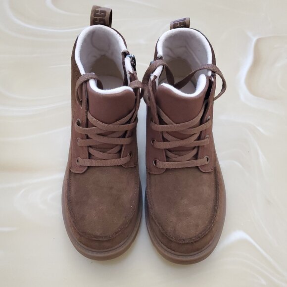 UGG Kids Chelham Weather Boot Walnut Suede Size 3 - Picture 4 of 12